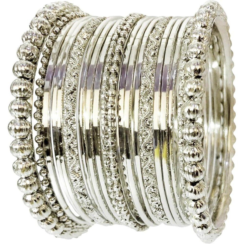 Golden Bangle Collection Indian Bollywood Rhinestones Grain Work Designer Jewelr